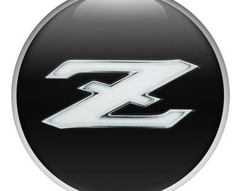 Z Fans Wheel Center Cap Domed Logo Stickers Set of 4 – Custom 3D Epoxy Decals – Car Rim Hubcap Emblems – Waterproof UV Resistant