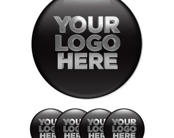 Personalized Wheel Center Cap Stickers Set of 4 – Custom Logo Rim Decals, 3D Resin Hubcap Emblems