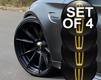 Logo Wheel Center Cap Stickers – Custom 3D Domed Rim Logo Decals, Personalized Car Logo Overlay, Glossy Hub Cap Sticker Set of 4