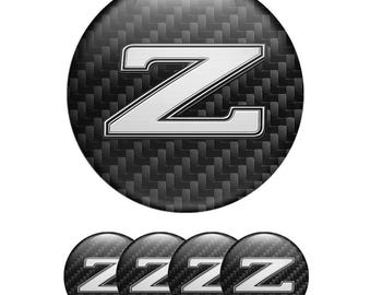Z Logo Wheel Center Cap Decals – 3D Epoxy Car Rim Emblems (Set of 4)