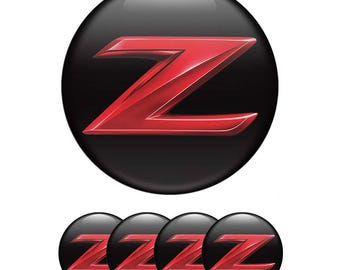 Z Fans 3D Domed Wheel Center Cap Stickers – Custom Rim Decals Set of 4, Car Hubcap Overlays