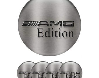 Wheel Center Cap Stickers – 3D Domed Decals, Glossy Waterproof Rim Center Caps Set of 4