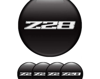 Z28 Wheel Center Cap Stickers Set of 4 – Custom Logo Rim Decals, Car Accessories, Universal Hubcap Sticker