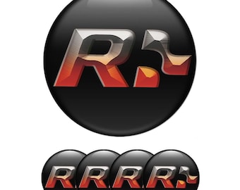 3D Domed Wheel Center Cap Stickers Set of 4 – Custom Logo Rim Decals, Universal Hubcap Overlay, Premium Car Accessories