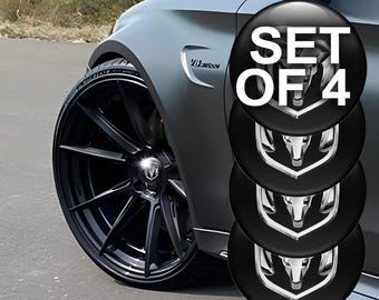 Custom Wheel Center Cap Stickers – 3D Domed Logo Decals for Rims Set of 4, Custom Hubcap Emblems