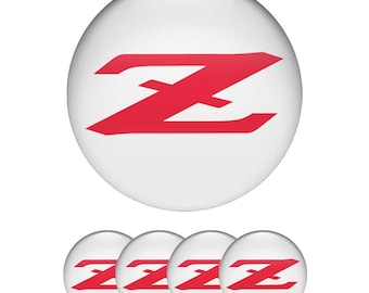 Z Fans 3D Domed Wheel Center Cap Stickers – Custom Rim Decals Set of 4, Car Hubcap Overlays