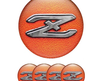 Z Fans Wheel Center Cap Domed Logo Stickers Set of 4 – Custom 3D Epoxy Decals – Car Rim Hubcap Emblems – Waterproof UV Resistant