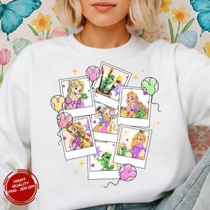 Vintage Disney Tangled Rapunzel Floral Png, Princess Rapunzel Png, Lost Princess Png, Magic Kingdom, Rapunzel Coquette Bows Png File