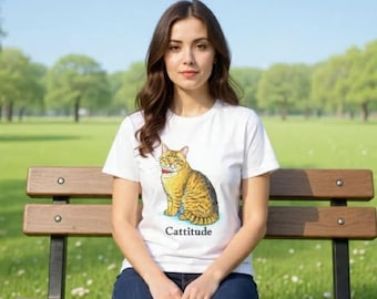 Cattitude Cat Humor Heavy Cotton medium t-shirt
