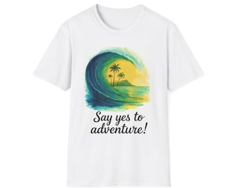Say Yes to Adventure Unisex Softstyle Large T-Shirt