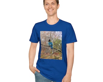 Steller's Blue Jay Unisex Softstyle large T-Shirt