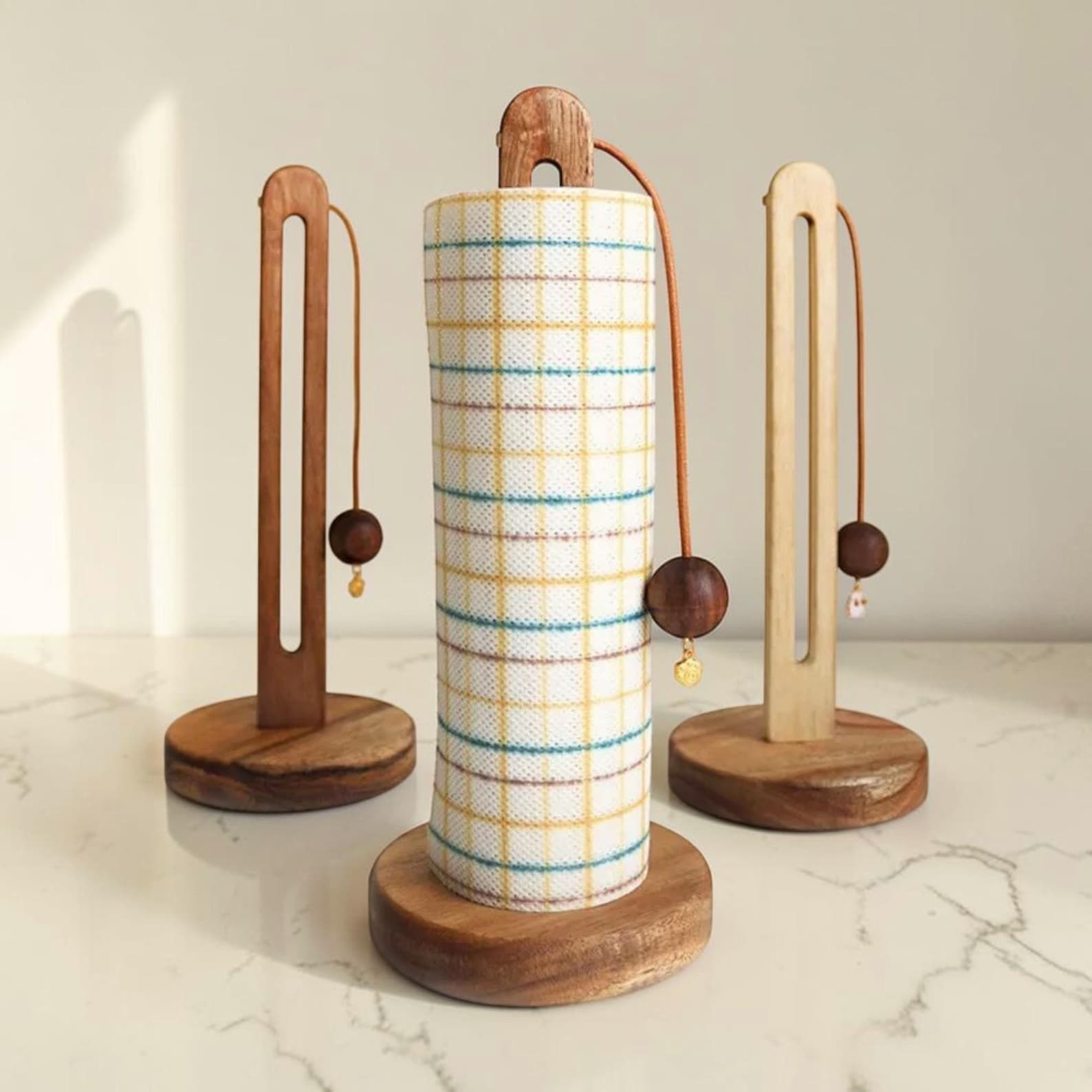 Wood Paper Towel Holder