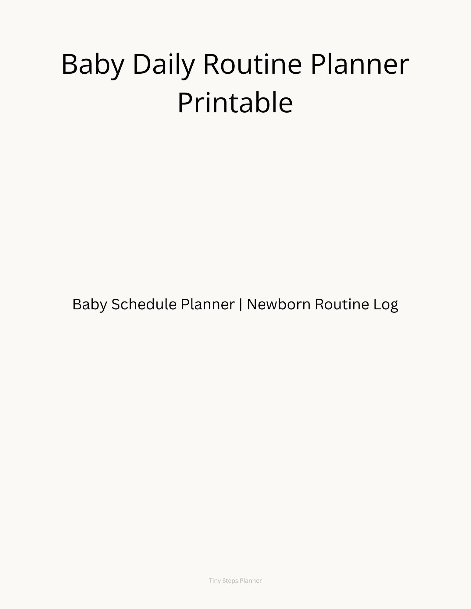 Tracking Baby Routine Baby Daily Routine Planner Printable | Baby Schedule Planner | Newborn ...