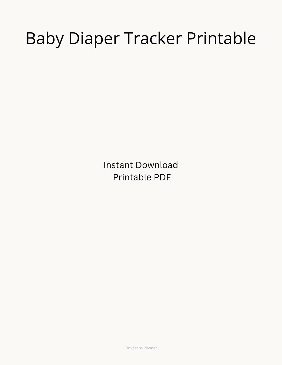 Baby Diaper Tracker Printable | Diaper Change Log | Newborn Diaper Log ...