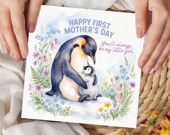 Tarjeta imprimible para el Día de la Madre, regalo para el primer Día de la Madre, regalo de mamá a nuera, regalo para mamá primeriza, acuarela, descarga digital
