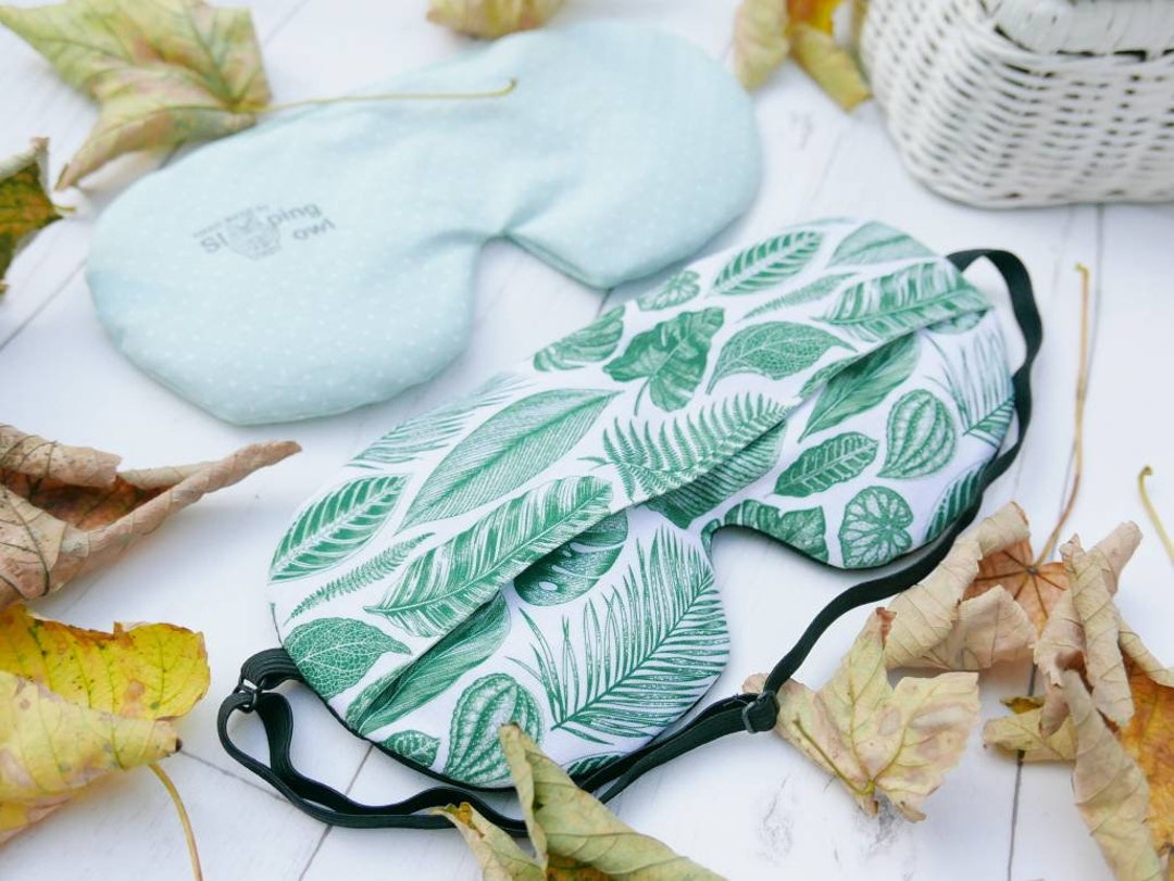 Lavender Sleep Mask, Herbs Horizontal Pattern, Adjustable Strap Etsy
