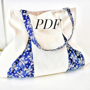 HANDBAG AMANDA, Pattern PDF with templates, instant download, step by step colorful instruction, video on youtube