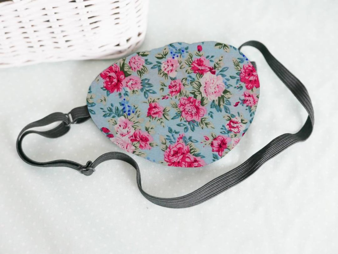 3D Eye Patch: Soft Cotton Roses Design, Adjustable, Comfortable - Etsy UK