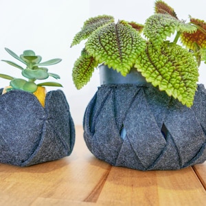 Felt Spiral Basket PDF Pattern: 2 Models, Beginner Sewing (A4, US Letter)