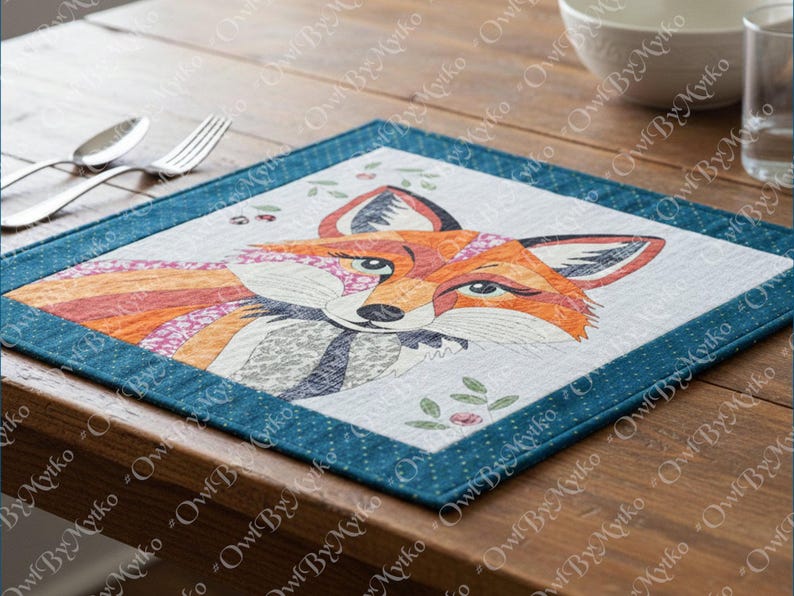 Patrón de costura para edredón con apliques de zorro: Plantilla PDF para principiantes (A4, Carta EE. UU.) imagen 13