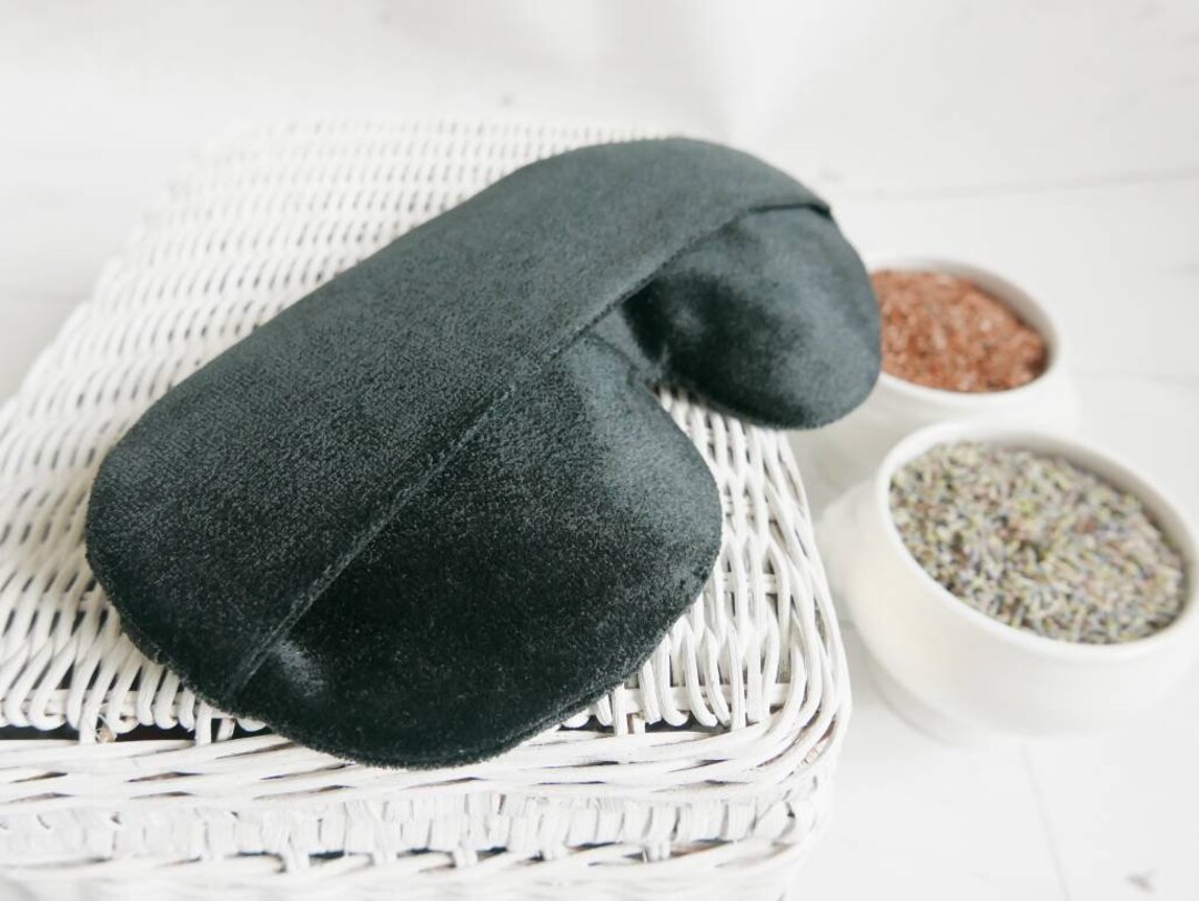 Cuddle Masks Black Cuddle Fleece Weighted Sleep Mask, Lavender Flaxseed Aromatherapy ...