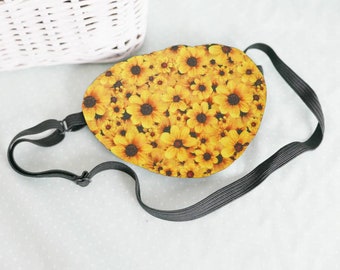 Adjustable Eye Patch 3D Super soft, yellow flowers design cotton, without touching eye. (etsy)