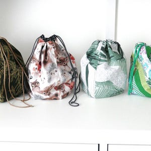 Drawstring Bag Sewing Pattern: 5 Sizes, Beginner Friendly (PDF Pattern)