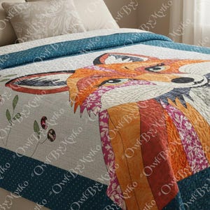 Patrón de costura para edredón con apliques de zorro: Plantilla PDF para principiantes (A4, Carta EE. UU.) imagen 15