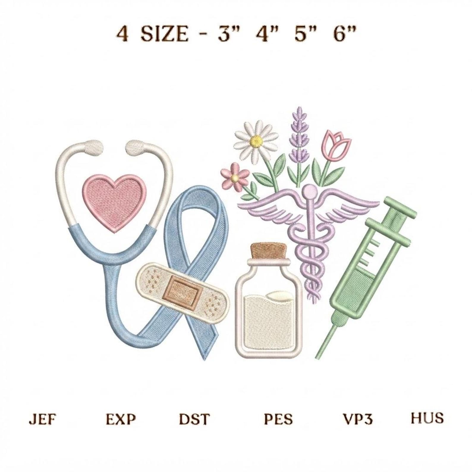 Load File Icon Design Medical Embroidery Design Bundle, Nurse Healthcare Machine Embroidery ...