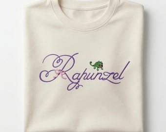 Rapunzel Embroidery Design, Princess Pascal Machine Embroidery File, Tangled Embroidery Pattern Digital Download for Sweatshirt & Hoodie