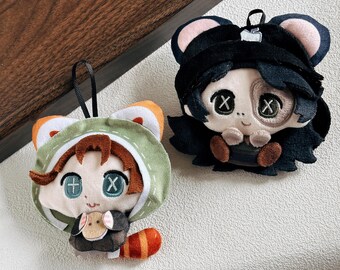Identity V Plush Keychain, Prospector & Mercenary Cute 10cm Cotton Doll Charm, Game Fanmade Plush Bag Pendant, Anime Gift