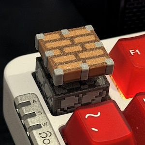 Capuchon de touche artisanal inspiré de Minecraft, capuchon de touche pixelisé, capuchon de touche de jeu personnalisé, capuchon de touche en résine fait main, touche ESC de clavier mécanique, cadeau pour joueur