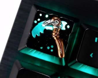 Tecla metálica personalizada para teclado mecánico Dota 2 Artisan, tecla ESC para juegos, coleccionable, única, hecha a mano, genial.