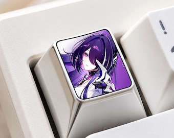 Tecla Star Rail de metal, tecla ESC artesanal, teclas de anime, teclas de juego personalizadas, tecla de teclado mecánico hecha a mano