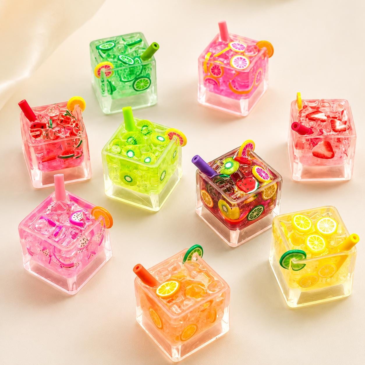 Crystal Jelly Fruit Keycaps! ( Kiwifruit Cup )