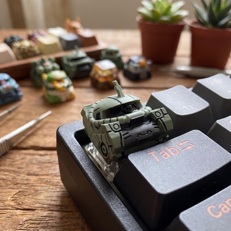 Gundam Artisan Tastenkappe Harz Anime Tastenkappe Benutzerdefinierte ESC-Tastenkappe Handgemachte Gaming-Tastenkappe Einzigartige Mecha Keyboard Tastenkappe Model F