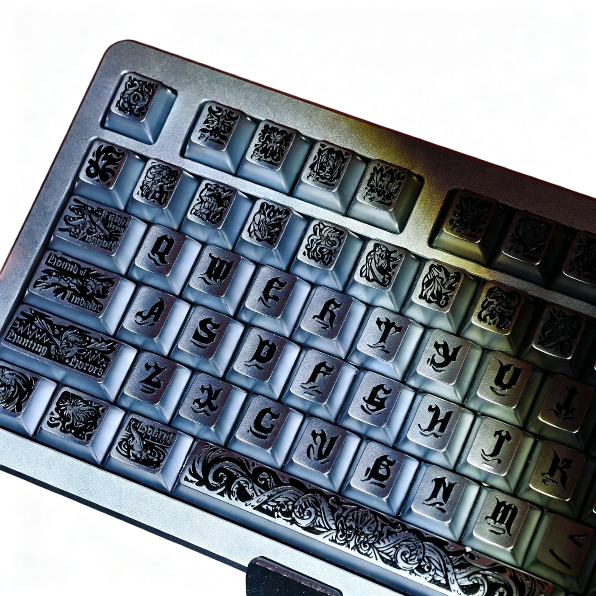 Goth Key Cap Set Cthulhu Old God Keycap Set Gothic PBT Full Keycap Set Retro Themed ...