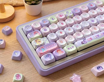 Prinzessin Cadance Tastenkappen-Set Kleine Pony Tastenkappen PBT Anime Tastenkappen-Set Niedlichen Cartoon Märchen Benutzerdefinierte Gaming Tastenkappen