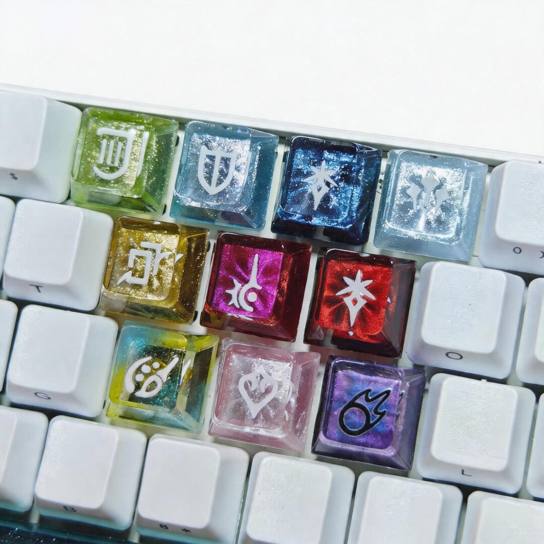 Final Fantasy Keycap Set Artisan Keycaps Resin Keycaps FF14 Keycap ...