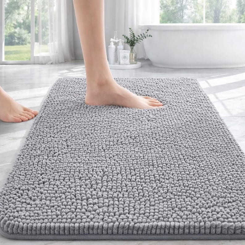 Extra Soft Chenille Bath Rug, Absorbent Non-slip Mat (30x20 Inch) - Etsy