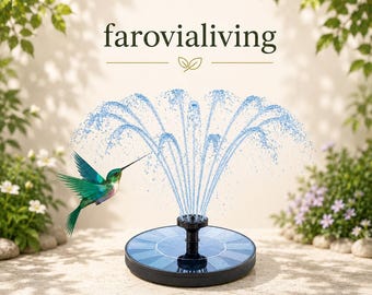 Solar Water Fountain, Bird Bath Pump, Floating Garden Feature, Outdoor Pond Decor