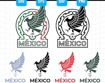 Mexico National Football Team Logo SVG PNG – Soccer Crest Cut File (Digital Download)