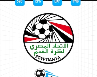 Egypt National Football Team Logo SVG PNG – Soccer Crest Cut File (Digital Download)