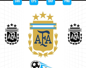Argentina National Football Team Logo SVG PNG – Soccer Crest Cut File (Digital Download)