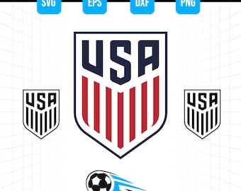 USA National Football Team Logo SVG PNG – Soccer Crest Cut File (Digital Download)