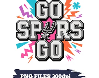 Go Spurs Go PNG SVG, San Antonio Spurs Basketball Shirt Design, NBA Basketball Design, Spurs Playoff Shirt, Wembanyama Spurs