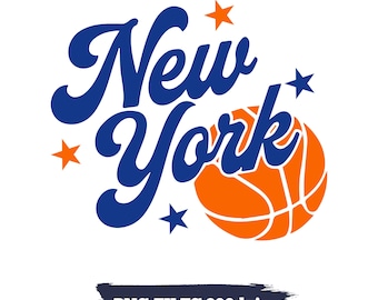 New York Basketball Squad PNG, Brunson Bridges Kat Hart Digital Download