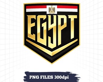Egypt Football Shirt Logo SVG PNG – Soccer Crest Cut File (Digital Download)
