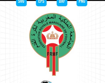 Morocco National Football Team Logo SVG PNG – Soccer Crest Cut File (Digital Download)