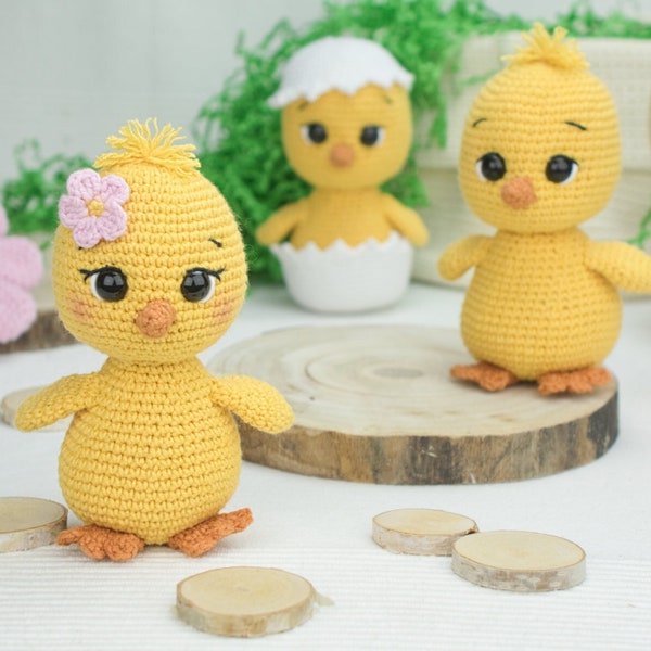 Joyeuses Pâques Poussins / Poules au crochet / Amigurumi